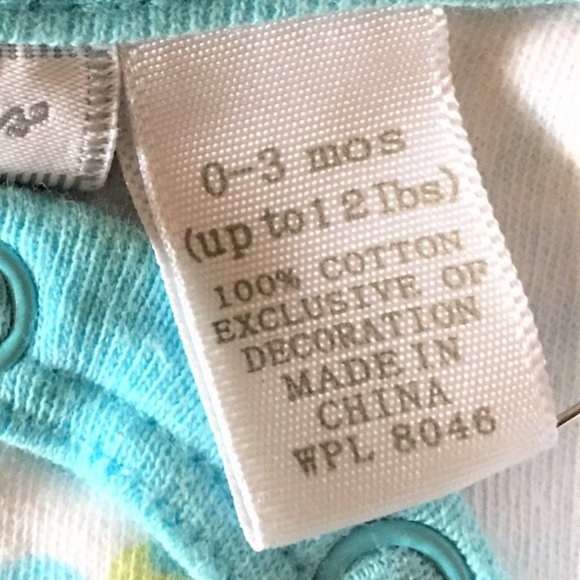 FIRST IMPRESSIONS 3-Bow Flutter Sleeve Onsie  0-3M - Picture 9 of 9